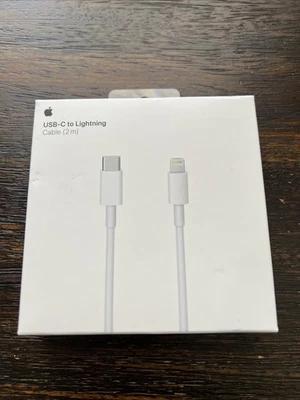 GENUINE Apple USB-C To Lightning Cable (2m) MKQ42AM/A A1702 White SEALED NEW - Image 1 of 4
