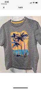 Boys Tommy Bahama Ocean Sunset T-shirt Gray Size 5/6 Excellent Condition! - Picture 1 of 5