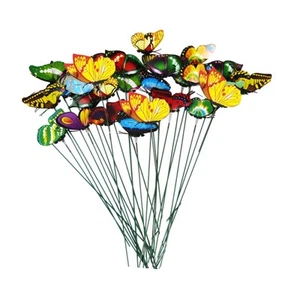 50x Mariposa Jardín Estacas Decoración Fotografía Prop Para Terraza Porche - Imagen 1 de 6