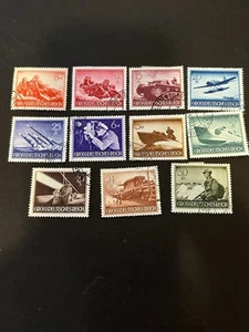 11 Briefmarken Deutsches B257-69 Drittes Reich WWII M/U - Lot A-50 - Bild 1 von 1