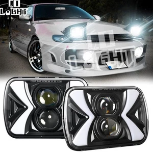 Newest Pair 5x7" 7x6" LED Headlight Hi/Lo Z-Beam DRL For Toyota Celica 1982-1993 - Picture 1 of 11