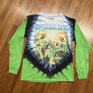 Grateful Dead Liquid Blue Sunflower Terrapin Long Sleeve Shirt 1998 Tie-dye Sz L - Picture 1 of 8