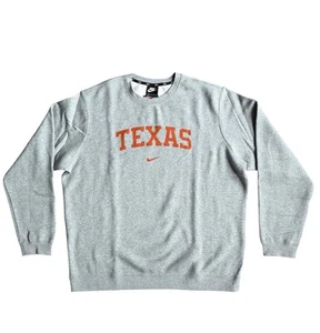 Nike Texas Longhorns Men 2XL Pullover Crewneck Heather Gray Football Sweater XXL - Picture 1 of 11