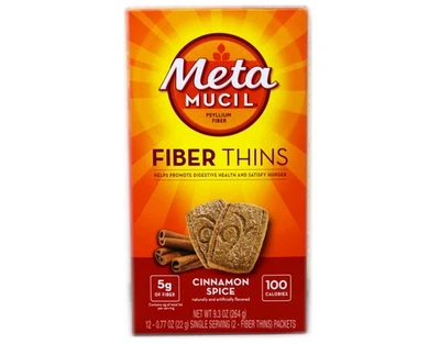 Metamucil Fiber Thins Canela Spice 3 cajas de 12 paquetes. Cada uno de los 12 Foto 1 de 4