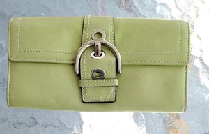 Coach Geldbörse Soho Vintage Limettengrün Leder - Bild 1 von 14