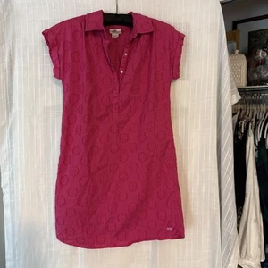 Vineyard Vines Girls Whale Stripe Shift Dress Pink Size 14 NEW - Picture 1 of 9