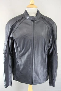 TRIUMPH LADIES BLACK LEATHER BIKER JACKET WITH CE ARMOUR SIZE L/G 38 INCH CHEST - Picture 1 of 12