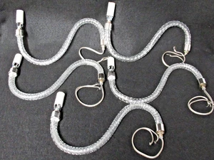 JUEGO 5 BRAZOS DE ARAÑA DE CRISTAL TRENZADO CON ENCHUFES Y CABLEADO - Imagen 1 de 11