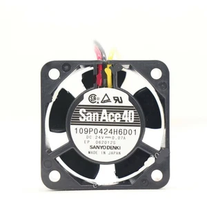 SANYO 109P0424H6D01 Fan 24VDC 0.07A 40*40*20MM 3-wires Fanuc Cooling Fan San Ace - Afbeelding 1 van 2