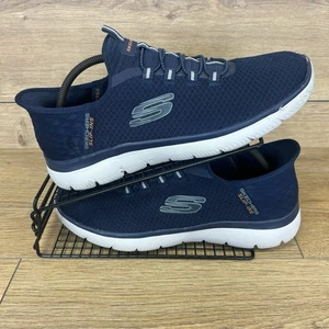 Scarpe Skechers Uomo UK 10 Slip Ins Mani Libere Blu Navy Scarpe da Passeggio - Foto 1 di 13