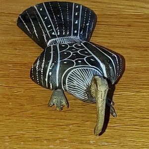 Vintage ägyptische handgeschnitzte Speckstein & Messing Ibis Vogel Figur - Thoth  - Bild 1 von 16