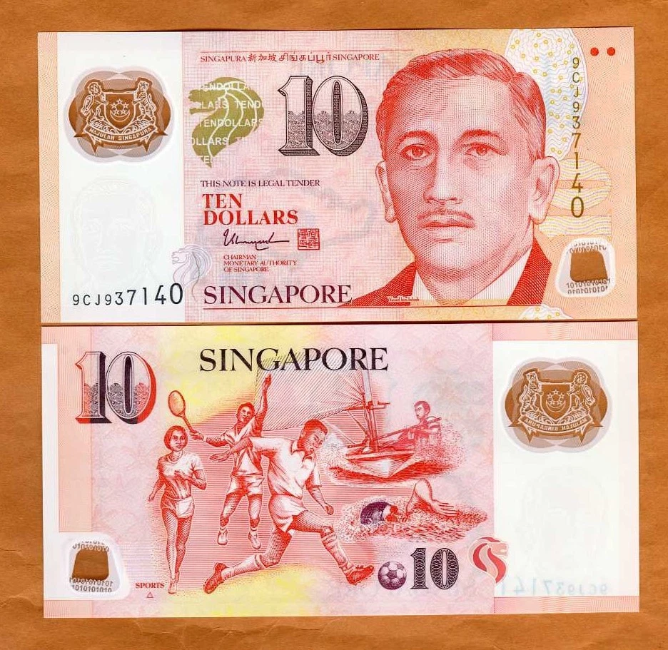 Singapore, 10 Dollars, ND (2025), Polymer, P-48-New, UNC One Hollow Triangle - Image 1 of 1