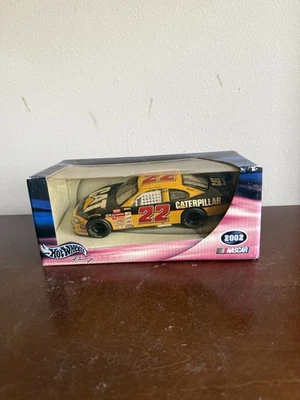 Ward Burton #22 Hot Wheels NASCAR 2002 1:24 Scale Caterpillar Car - NIB - Image 1 of 4