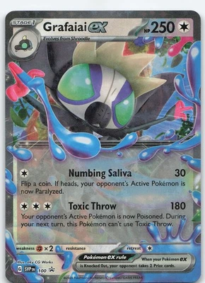 Grafaiai ex - 100 Promo Holo SV: Scarlet & Violet Promo Cards NM Pokémon - Image 1 of 2