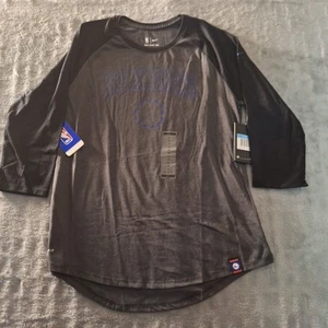 Nike Women’s Philadelphia 76ers T-Shirt Baseball 3/4 Sleeve Size Medium Gray - Picture 1 of 8