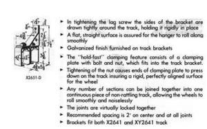 STANLEY #X2651-D SIDE BRACKETS FOR Y OR XY BOX TRACK , STEEL, GALVANIZED - Picture 1 of 1
