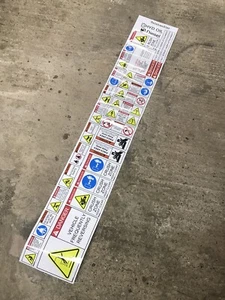 Telehandler Decal General Safety & Warnings Complete Decal Set - Picture 1 of 3
