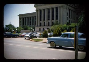 Vtg 1950s 35mm Kodachrome Slide - Oklahoma City Capitol Building Street Scene - Picture 1 of 1