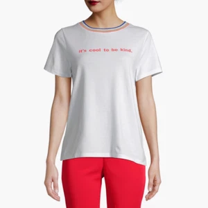 Time and True Womens XXL Plus T Shirt Graphic Its Cool to be Kind Loose Fit NWT - Picture 1 of 11