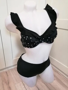 Bügelbikini Gr. 36 70B Bpc Selection BonPrix Schwarz Weiß Punkte - Bild 1 von 4
