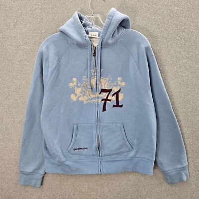 Walt Disney World Women Sweatshirt Large Blue Full Zip Hoodie 71 Robin Pockets - Image 1 of 4