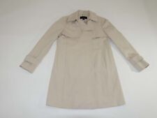 Ann Taylor Women's Khaki Coat Size Small Beige Snap Buttons Cotton Blend Jacket