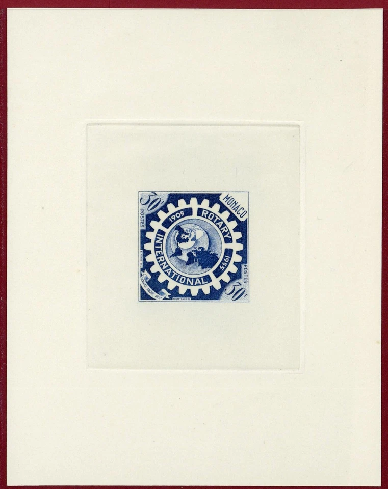 Mónaco 1955 #353, Die Proof, 50 aniversario de Rotary International Foto 1 de 1