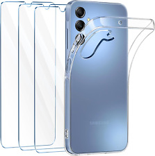 FLLAO Cover Compatibile Con Samsung Galaxy A15 5G /4G Con 3 Pellicola Vetro Temp