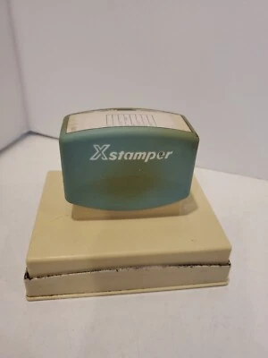 Vintage Xstamper Pre-inked Stamp with Case  Refillable 4.5 x 3.5 inch Delivery  - Image 1 of 4