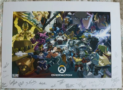 Blizzcon 2017 Exclusive Overwatch Anniversary Art Print Signed Poster - Image 1 of 4
