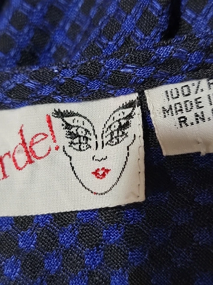 REGANDE! MAMELUCO MUJER DISEÑO RARO AZUL VINTAGE LENTEJUELAS TALLA M CON BOLSILLOS #F Foto 1 de 4