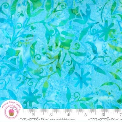 CHROMA BATIKS 4366 41 Sky Blue  MODA BATIKS Quilt Fabric - Image 1 of 4