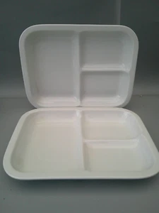 Vintage two pillivuyt  depuis 1818 France Party fondue sectioned plates - Picture 1 of 5