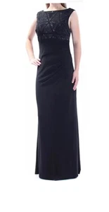 JESSICA HOWARD Womens New Black Beaded Sequined Dress 14 - Picture 1 of 5