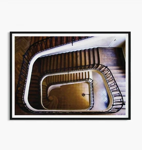Staircase print from The Castle TV Show, Staircase Poster Art Canvas, Stair Art - Picture 1 of 7