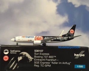 Herpa Wings 1:500 Boeing 737-800 Sun Express 538107 Modellairport500 - Bild 1 von 1