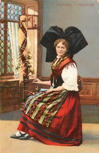 Francia Alsaciano Tipo Folk Disfraz 1913 Postal - Imagen 1 de 2