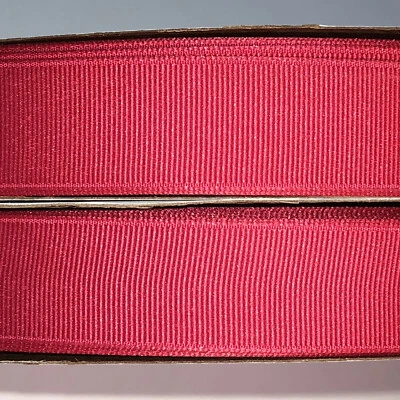 100 YARDS RED GROSGRAIN RIBBON  7/8" Craft HOLIDAY, FLORAL, CRAFTS,  NEW,  USA - Image 1 of 4