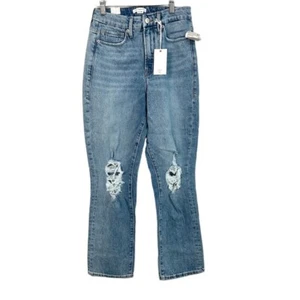 Good American Good Boy Vintage Inspired Distressed Jeans Size 2, 26 NWT - Picture 1 of 13