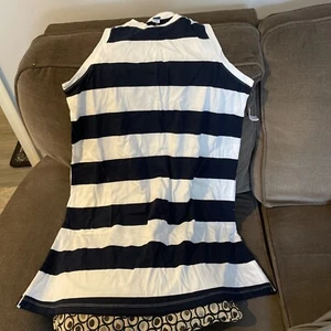 Old Navy White And Blue Striped Dress Size Xl New With Tags - Picture 1 of 4