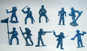 Marx Toys PL-442BL "Cavalry & Pioneers 25 pcs (Blue)" 45mm Plastic Toy Soldiers - Picture 1 of 1