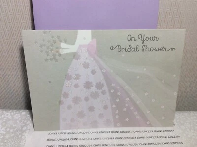RSVP TARJETA DE FELICITACIÓN DUCHA BODA NUEVA CON SOBRE "EN TU DUCHA NUPCIAL..." Foto 1 de 2
