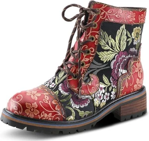 Spring Step L'Artiste Fantastic Booties for Women - Floral Hand Painted... - Picture 1 of 40