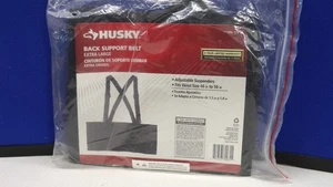 Husky Back Support Belt Black Extra Large 686 119 Fits Waist Size 46" to 56" NEW - Picture 1 of 2