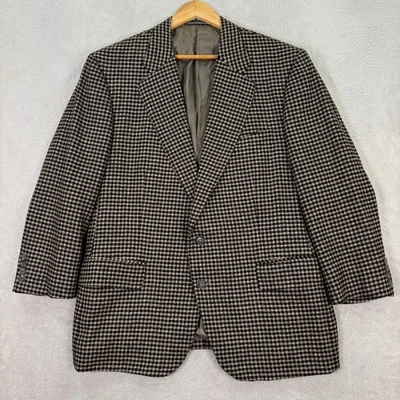 VINTAGE Ermenegildo Zegna Wool Cashmere Blazer Mens 44S Check Sport Coat Casual - Image 1 of 4