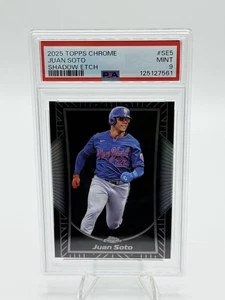 2025 Topps Chrome - Juan Soto Shadow Etch #SE-5 Case hit SP PSA 9 - Picture 1 of 2