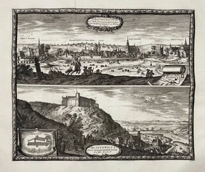 Piotrkow Trybunalski Janowiec Polska Polonia grabado en cobre Dahlberg 1697 - Imagen 1 de 1