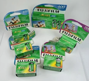 Lote 6 rollos Fujifilm 35 mm película caducada Superia X-TRA 400 200 ISO 24 exp 144 fotos - Imagen 1 de 21