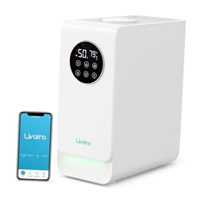 6L Smart Humidifier for Large Room, Warm & Cool Mist with Top Fill White6L - Image 1 of 4