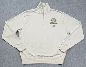 Guinness Rugby 1/4 Zip Pullover Mens Extra Large White Sweater Oversized - Picture 1 of 13
